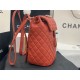 Chanel Small Backpack Lambskin 91120 Gold-Metal Red High