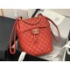 Chanel Small Backpack Lambskin 91120 Gold-Metal Red High