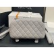 Chanel Small Backpack Lambskin 91120 Silver-Metal Grey High