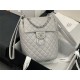 Chanel Small Backpack Lambskin 91120 Silver-Metal Grey High