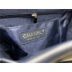 Chanel Small Backpack Lambskin 91120 Silver-Metal Navy High