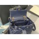 Chanel Small Backpack Lambskin 91120 Gold-Metal Navy High