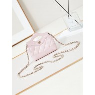 Chanel CLUTCH WITH CHAIN AP3875 Shiny Lambskin & Gold-Tone Metal Pink A