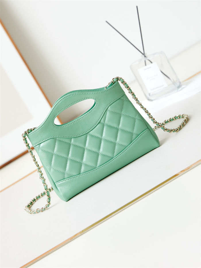 Chanel 31 Mini BAG Lambskin & Gold-Tone Metal AP3656 Green A