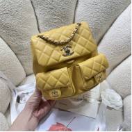 Chanel BACKPACK AS3860 Calfskin & Gold-Tone Metal Yellow A