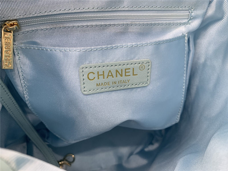 Chanel Small Backpack Lambskin 91120 Gold-Metal Blue High