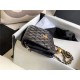 CLASSIC LONG FLAP WALLET Lambskin & Gold-Tone Metal Black High