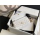 CLASSIC LONG FLAP WALLET Lambskin & Gold-Tone Metal White High