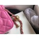 CLASSIC LONG FLAP WALLET Lambskin & Gold-Tone Metal Pink High