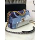 Large Chanel 19 Flap Bag Printed Silk High