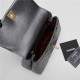 SMALL FLAP BAG WITH TOP HANDLE Grained Calfskin Gold Metal High