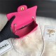 Mini CLASSIC HANDBAG Lambskin Gold Metal Fuchsia B