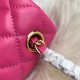 Mini CLASSIC HANDBAG Lambskin Gold Metal Fuchsia B