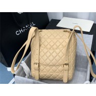 Chanel Small Backpack Lambskin 91120 Gold-Metal Nude High