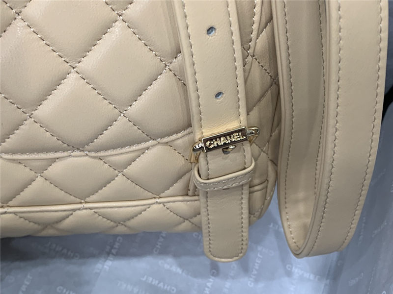 Chanel Small Backpack Lambskin 91120 Gold-Metal Nude High