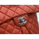 Chanel Medium Backpack Lambskin 91121 Silver-Metal Red High