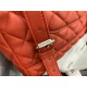 Chanel Medium Backpack Lambskin 91121 Silver-Metal Red High