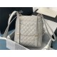 Chanel Medium Backpack Lambskin 91121 Gold-Metal Grey High