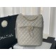 Chanel Medium Backpack Lambskin 91121 Gold-Metal Grey High