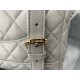 Chanel Medium Backpack Lambskin 91121 Gold-Metal Grey High