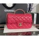 Chanel SMALL FLAP BAG With Top Diamond Handle Lambskin & Gold-Tone Metal AS4141 Fuchsia High