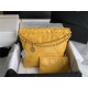 Chanel 22 SMALL HANDBAG Shiny Calfskin & Gold-Tone Metal AS3260 Yellow High