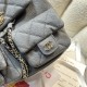 Chanel BACKPACK AS3860 Grained Shiny Calfskin & Gold-Tone Metal Grey A