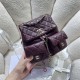 Chanel BACKPACK AS3860 Grained Shiny Calfskin & Gold-Tone Metal Burgundy A