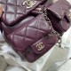 Chanel BACKPACK AS3860 Grained Shiny Calfskin & Gold-Tone Metal Burgundy A