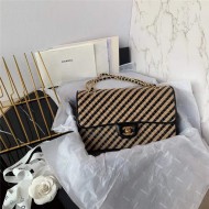 Chanel FLAP BAG AS3791 Lambskin & Gold-Tone Metal Beige High