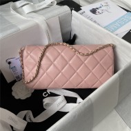 Chanel FLAP BAG AS3791 Lambskin & Gold-Tone Metal Pink High