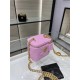 Chanel clutch with Chain Grained Calfskin Gold Metal AP3203 A