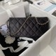 Chanel FLAP BAG AS3791 Fabric & Gold-Tone Metal Black High