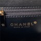 Chanel FLAP BAG AS3791 Fabric & Gold-Tone Metal Black High