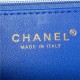 Chanel FLAP BAG AS3791 Fabric & Gold-Tone Metal Blue High