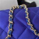 Chanel FLAP BAG AS3791 Fabric & Gold-Tone Metal Blue High