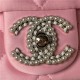 Chanel FLAP BAG AS3791 Fabric & Gold-Tone Metal Pink High