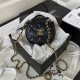 Chanel CLUTCH WITH CHAIN AP3378 Shiny Aged Calfskin & Gold-Tone Metal Black High