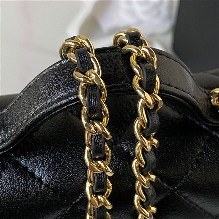 Chanel CLUTCH WITH CHAIN AP3378 Shiny Aged Calfskin & Gold-Tone Metal Black High