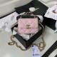 Chanel CLUTCH WITH CHAIN Grained Calfskin Enamel & Gold-Tone Metal AP2758 A