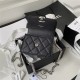 Chanel CLUTCH WITH CHAIN Grained Calfskin Enamel & Silver-Tone Metal AP2758 A