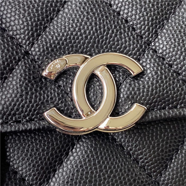 Chanel CLUTCH WITH CHAIN Grained Calfskin Enamel & Silver-Tone Metal AP2758 A