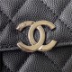 Chanel CLUTCH WITH CHAIN Grained Calfskin Enamel & Silver-Tone Metal AP2758 A