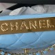 Chanel WALLET ON CHAIN A80982 Lambskin & Gold-Tone Metal Blue A