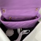 LARGE FLAP BAG AS3215 Lambskin & Gold-Tone Metal Purple A