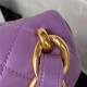 SMALL FLAP BAG AS3214 Lambskin & Gold-Tone Metal Purple A