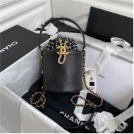 Chanel Small Drawstring Bag Black High