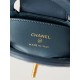 Chanel CLUTCH WITH CHAIN AP3435 Shiny Aged Calfskin & Gold-Tone Metal Grey Blue High