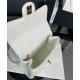 Chanel MINI FLAP BAG With Top Diamond Handle Lambskin & Gold-Tone Metal AS4140 White High