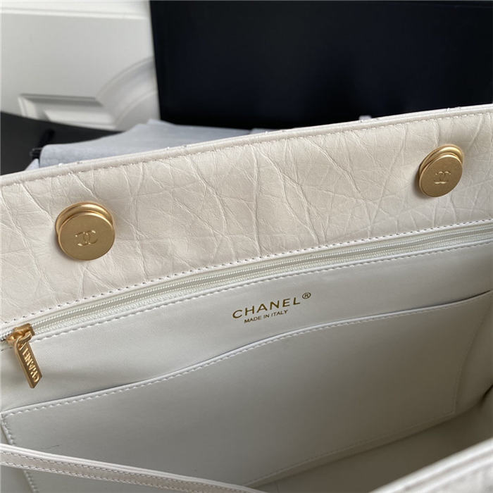 Chanel Large Shopping Bag White High